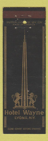 Matchbook Cover - Hotel Wayne Lyons NY