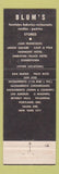 Matchbook Cover - Blum's CA CHAIN
