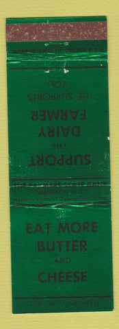 Matchbook Cover - Farmers State Bank Waupaca WI Support Dairy Farmers GREEN