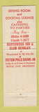 Matchbook Cover - Lund's Northwood Inn Totem Pole Berkley Royal Oak MI