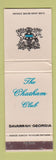 Matchbook Cover - The Chatham Club Savannah GA WEAR