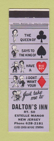 Matchbook Cover - Dalton's Inn Estelle Manor NJ