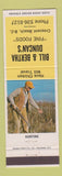 Matchbook Cover - Bill and Bertha Duncan's Crescent Beach BC Hunting