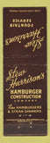 Matchbook Cover - Stew Harrison's Fountain Hamburgers