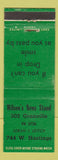 Matchbook Cover - Wilson's News Stand
