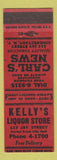 Matchbook Cover - Kelly's Liquor Carl's News Schenectady NY