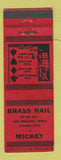 Matchbook Cover - Brass Rail Des Moines IA