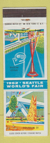 Matchbook Cover - 1962 Seattle World's Fair Space Needle Coliseum 21