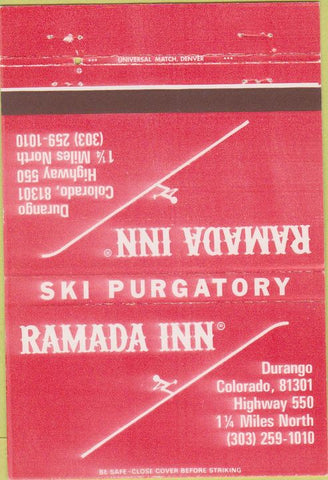 Matchbook Cover - Ramada Inn Durango CO Ski Purgatory 40 Strike