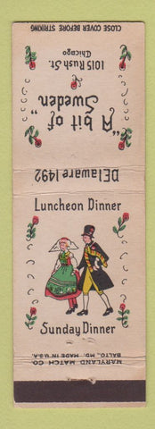 Matchbook Cover - A Bit of Sweden Chicago IL