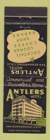 Matchbook Cover - Antlers Hotel San Bernardino CA