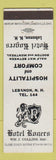 Matchbook Cover - Hotel Rogers Lebanon NH