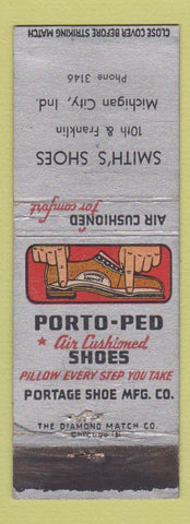 Matchbook Cover - Smith's Shoes Porto Ped Mighigan City IN WEAR