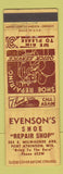 Matchbook Cover - Evenson's Shoe Repair Shop Fort Atkinson WI