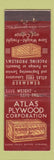 Matchbook Cover - Atlas Plywood Boston MA WEAR