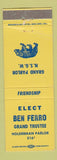 Matchbook Cover - Ben Ferro Grand Trustee Holderman Parlor NSGW Election