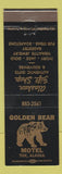 Matchbook Cover - Golden Bear Motel Tok AK