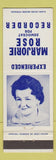 Matchbook Cover - Marjorie Rose Recorder Election
