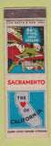 Matchbook Cover - Sacramento CA Tourism Sutter's Fort 1949 feature
