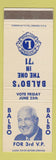 Matchbook Cover - Lions Club Balbo Election 1971 3rd VP IL