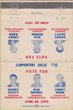 Matchbook Cover - Election Kenny Scott Bud Morns Jimmy Keen 1971 40 Strike