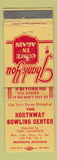 Matchbook Cover - Northway Bowling Center Muskegon MI WORN