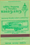 Matchbook Cover - Guy Green Lighting Building Jackson MS 40 Strike