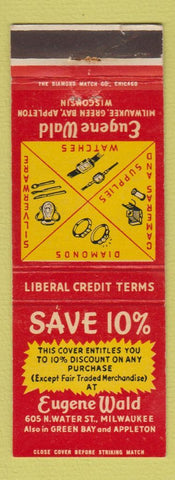 Matchbook Cover - Eugene Ward Jewelry Milwaukee Green Bay Appleton WI