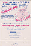 Matchbook Cover - US Capitol Universal Match Tampa FL Ben Winsberg 40 Strike