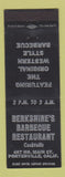 Matchbook Cover - Berkshire's BBQ Restaurant Porterville CA