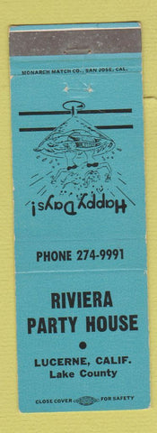 Matchbook Cover - Riviera Party House Lucerne CA girlie