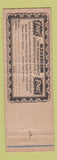 Matchbook Cover - Westinghouse Sewing Machines Biermann's Des Moines IA