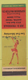 Matchbook Cover - Joe Croisdale Superior Match Austin TX pinup
