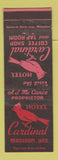 Matchbook Cover - Hotel Cardinal Madison WI PRINTING ERROR