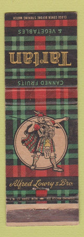 Matchbook Cover - Tartan Canned Fruits Vegetables WEAR