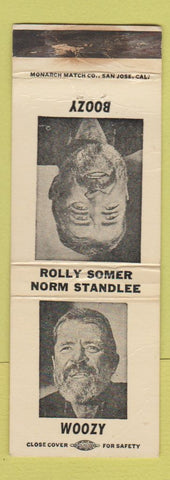 Matchbook Cover - Norm Standlee Rolly Somer Liquor Redwood City CA WORN