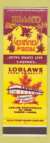 Matchbook Cover - Pride of Arabia Coffee Loblaws Toronto ON