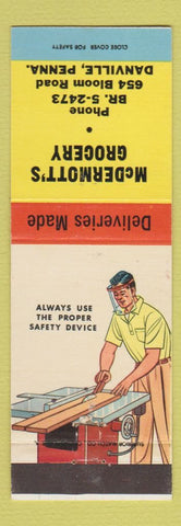 Matchbook Cover - McDermott's Grocery Danville PA