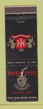 Matchbook Cover - Hotel Bond Hartford CT