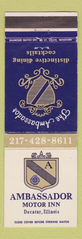 Matchbook Cover - Ambassador Motor Inn Decatur IL