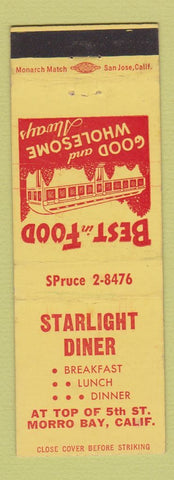 Matchbook Cover - Starlight Diner Morro Bay CA