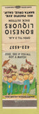 Matchbook Cover - Bonesio Liquors Santa Cruz CA hillbilly WEAR
