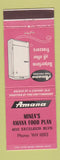 Matchbook Cover - Amana Freezers Appliances Minea's