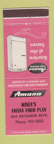 Matchbook Cover - Amana Freezers Appliances Minea's
