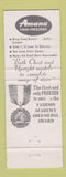 Matchbook Cover - Amana Freezers Appliances Minea's
