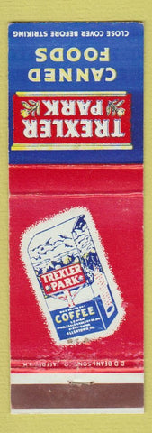Matchbook Cover - Trexler Park Canned Foods Coffee DD Bean