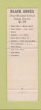 Matchbook Cover - Black Angus Steak Houses Miami Lake Worth Lauderhill FL