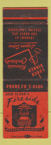 Matchbook Cover - Jack Sloan's Fireside Seaside CA