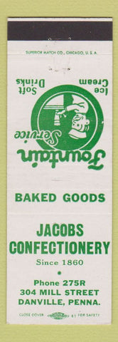 Matchbook Cover - Jacobs Confectionery Danville PA