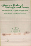 Matchbook Cover - Sooner Savings Bank Oklahoma WEAR Green 40 Strike
